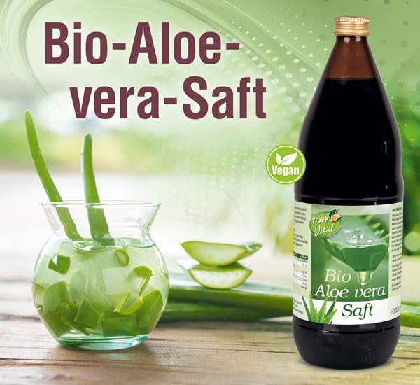 KOPP Vital® Bio-Aloe-Vera-Saft | 1 Liter | 100% Direktsaft | Bio-Qualität | Naturtrüber Frischpflanzensaft | Hohe Aloverose-Gehalt
