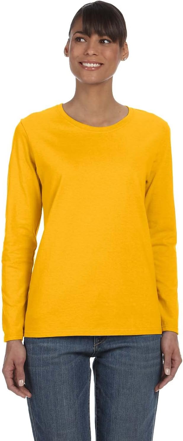 Misses Heavy Cotton Ladies Long Sleeve t-Shirt. - 5400L - Gold - 2X-Large