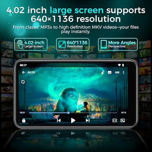 Image of 160GB MP3 Player with Bluetooth and WiFi, Spotify Music Player, Hi-Res Lossless Audio MP4 Player, 4.02 Inch HD Touchscreen, Supports Spotify, Amazon Music, Audible