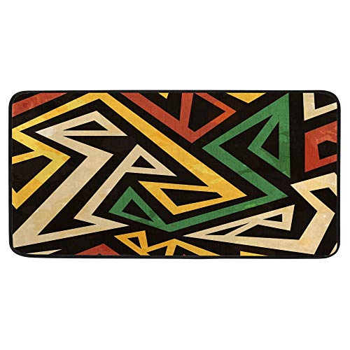 Alfombrillas de cocina antifatiga que alivian tus piernas con diseño africano grunge 2