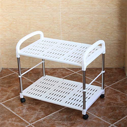 Küche Mikrowelle Regal Mesa Put Ofenregal Bodenstehende Reiskocher Rack Lagerregal (Color : 56 * 51.5CM, Size : White)