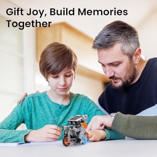 aohu solar robot building kit stem gift for boys aged 8-13 diy 15-in-1 educational science building toy solar or battery powered robotic set for children birthday with 212 pieces