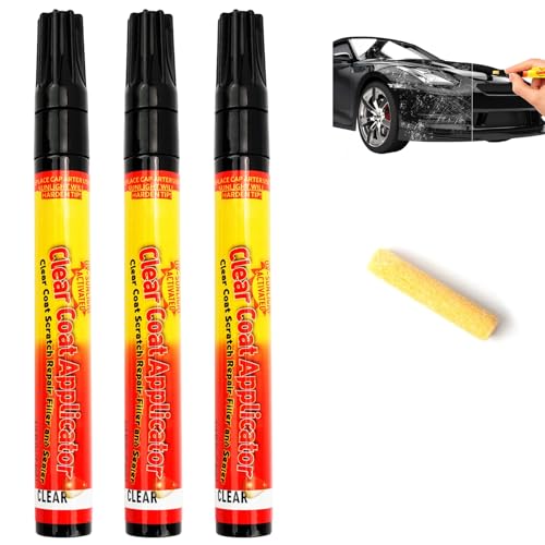 3Pcs Vitanst Clearfix Scratch Remover Magic Car Scratch Removal Pen Weatherproof Touch Up Paint Pen Car Paint Scratch Remover Pen Easy to Use for All Car Colors & Surfaces