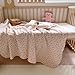 BuLuTu Baby Nursery Throw Blanket Cotton Muslin Kids Blanket with Cute Galsang Flowers Crib/Cradle Quilt Thin Summer Quilt for Boys,Girls,Toddler Breathable,Lightweight Machine Washable 47