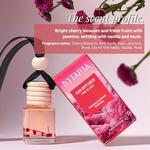 Image of Nytarra Car Perfumes Luxury Combo Pink Bloom & Sunshine Zest, No-Alcohol & Long-Lasting Fragrance Diffuser, Best Car Air Freshener, Premium Car Scent Hanging Pod