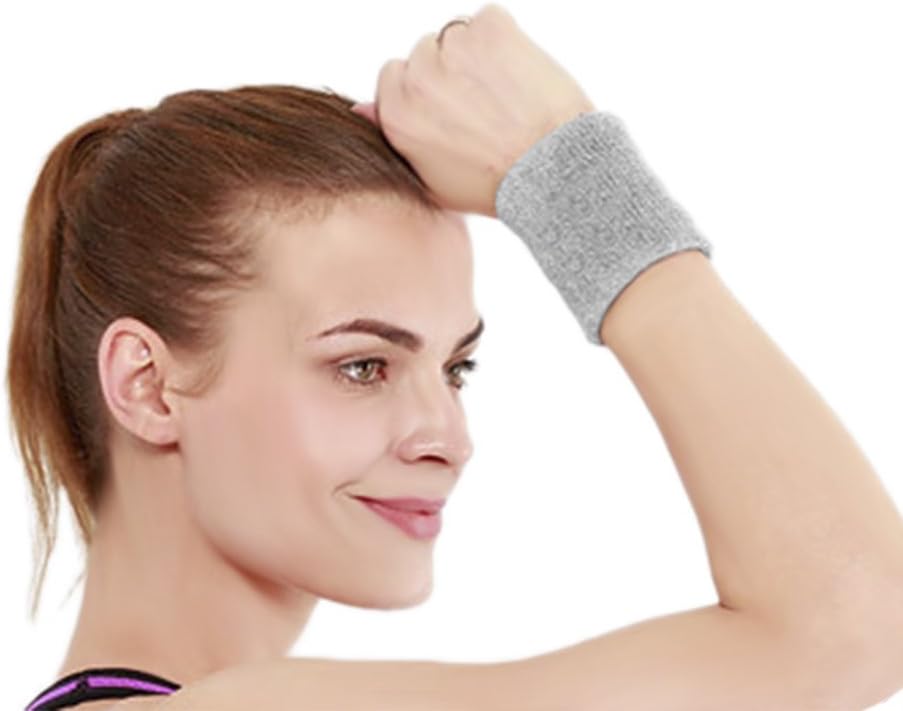 Sports Athletic Wristband for Women Men, Moisture Wicking Cotton Terry Cloth Stretch Sweat Wrist Arm Band Brace Wrap for Tennis Basketball Running Workout Yoga Gym Fitness Footabll Sweatband Wristband : Sports & Outdoors