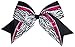 Jumbo Met Rhnstn Hair Bow W/ Zeb Prnt Metallic Pink