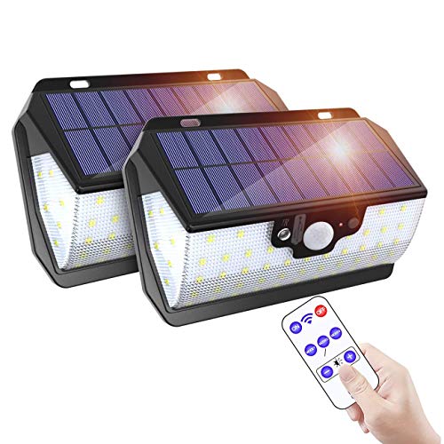 Solar Light Outdoor with Remote, ErayLife 55 LEDs Solar Motion Sensor Light with USB Charge/IP65 Waterproof/3 Adjustable Modes, Solar Wall Light for RV, Garden, Garage, Driveway (2 Pack) Solar Light Outdoor with Remote, ErayLife 55 LEDs Solar Motion Sensor Light with USB Charge/IP65 Waterproof/3 Adjustable Modes, Solar Wall Light for RV, Garden, Garage, Driveway (2 Pack)