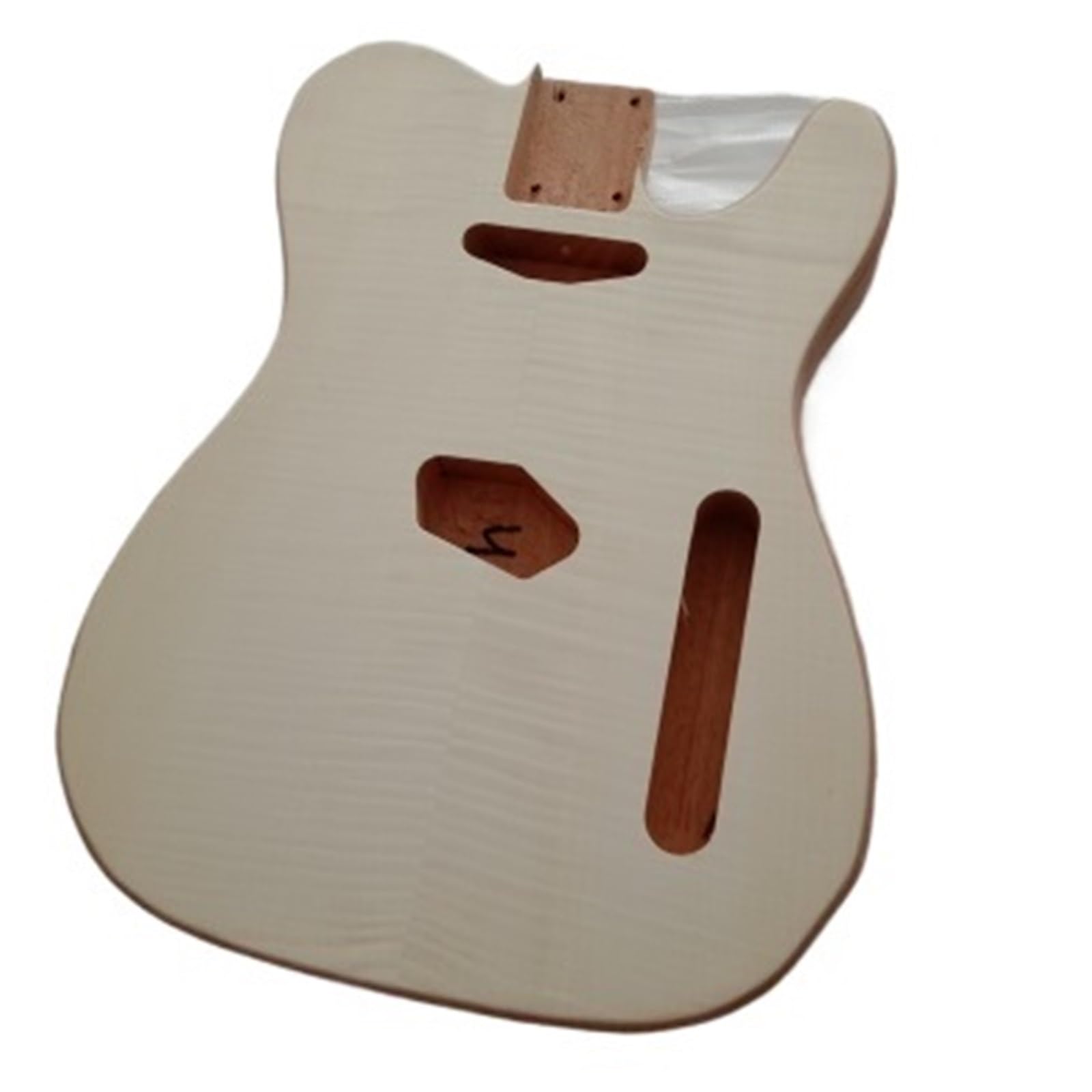 Unfinished Guitar Body One Piece Mahogany Body With Tiger Grain Finish For TL Electric Guitar