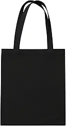 Ecobag Preta Lisa Bolsa de Praia Feminina Sacola 100% Algodão Cru 30x40 REC store Ecológica Grande Tote Bag