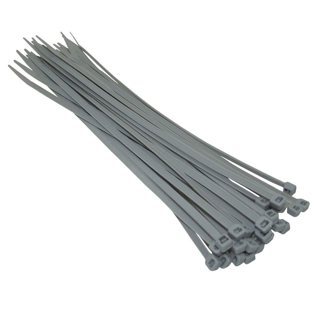 Kafton Grey,Silver Silver/Grey Cable Ties 140Mm 200Mm 300Mm Strong Nylon Zip Ties