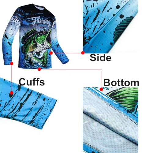 Mens Fishing Shirt Long Sleeve, Fishing Jerseys Fish Tshirts - Breathable, Cooling, Light-Weight4