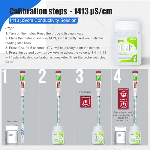 Image of EC Calibration Buffer Solution 1413S /cm and pH4 /7 /10,TDS Buffer Kit