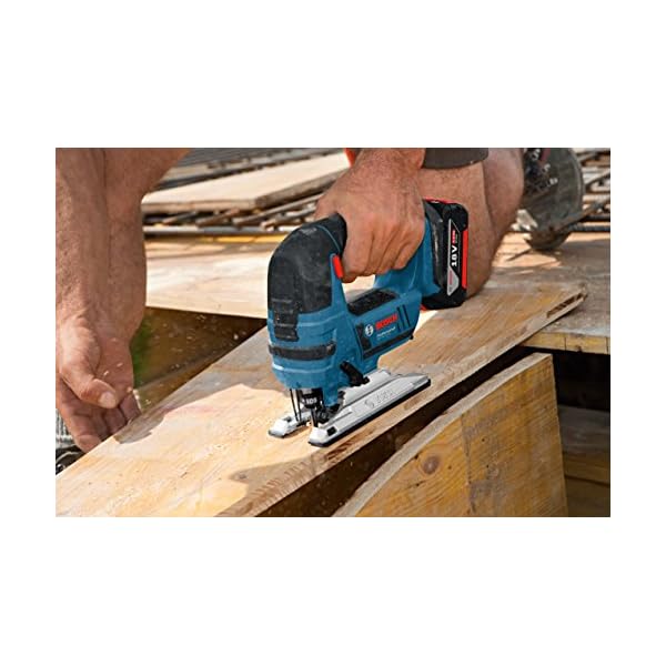 Bosch Professional Akku Stichsäge GST 18 V-LI (2x 4-Ah Akku, 18 Volt System, Schnitttiefe Holz: 120 mm, in L-Boxx) – Bild 4