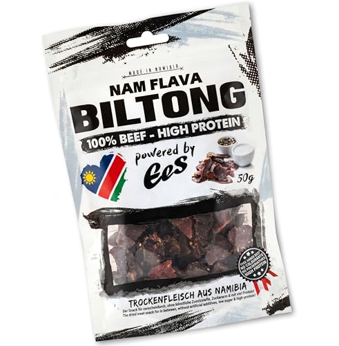 Nam Flava - Das Original Biltong aus Namibia - 50g (Trockenfleisch/Beef Jerky)