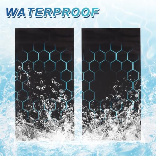 Image of JSCARLIFE Honeycomb Car B-Pillar Sticker, HD Printed PVC Waterproof Car Decals, Car Stickers Vinyl Self-Adhesive Side Strip Decal Cool Stickers (Style 5)
