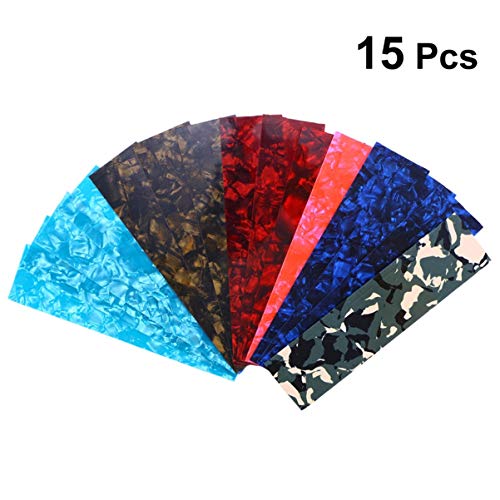 Milisten 15 Pcs Guitar Pick Punch Sheets, Celluloid Strips in Mixed Thickness - Image 3