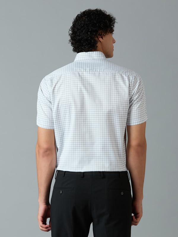 Image of Mark & Albert Men's Half Sleeves Cotton Formal Shirt