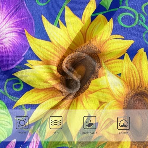 Sunflowers Morning Glory Flower Cute Panties Girl Girls Underwear Toddlers Cotton Cartoon Underpants Briefs 2t3