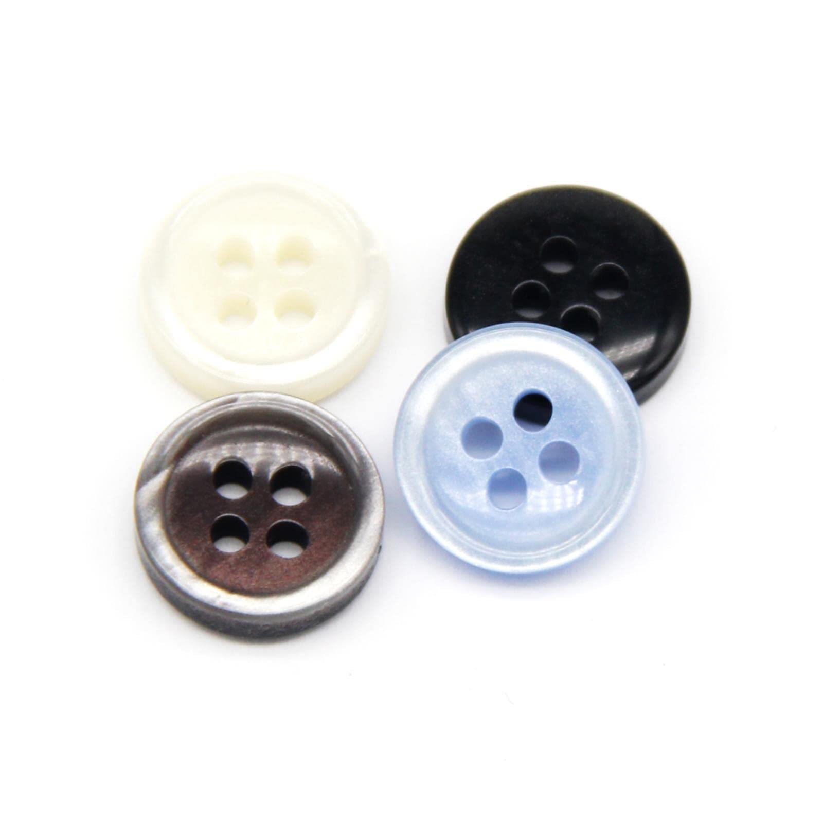30 szt. 4 otwory 9-11 mm okrągłe guziki koszulowe do odzieży słodkie ubrania odzieżowe dekoracje robótki ręczne akcesoria DIY(Red,11mm)