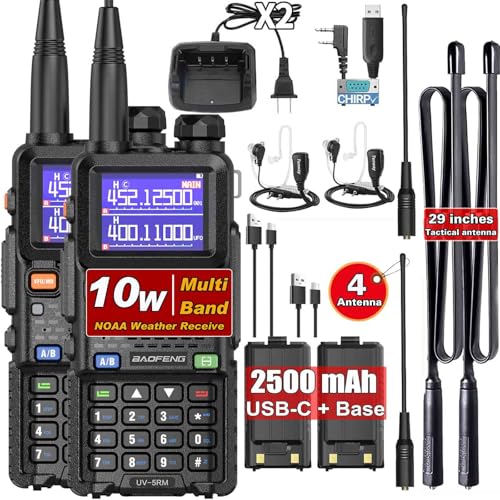 BAOFENG UV-5RM 10W Long Range Ham Radio Walkie Talkie with NOAA W...