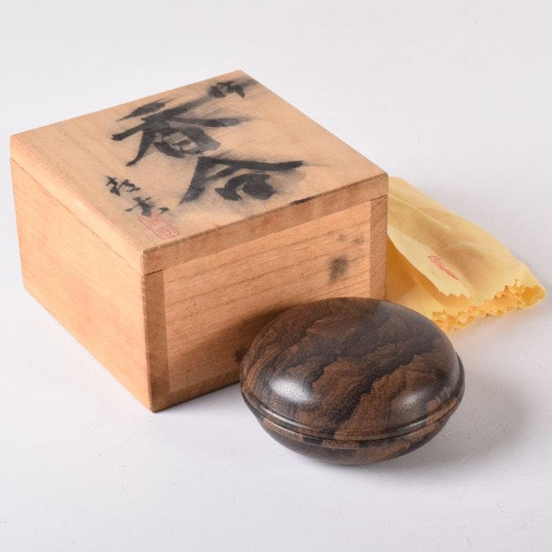 宗隆作 黒柿七宝香合 茶道具 共箱　AZ691 宗隆作 黒柿七宝香合 茶道具 共箱 AZ691 宗隆作 黒柿七宝香合 茶道具 共