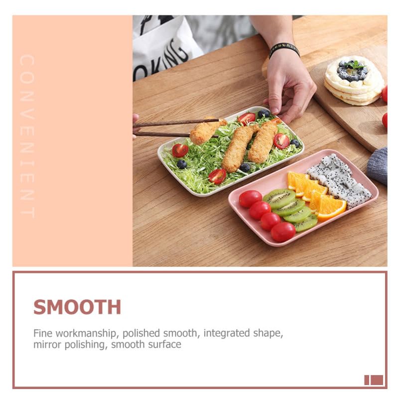 Juego de 4 platos rectangulares para sushi miniatura 6