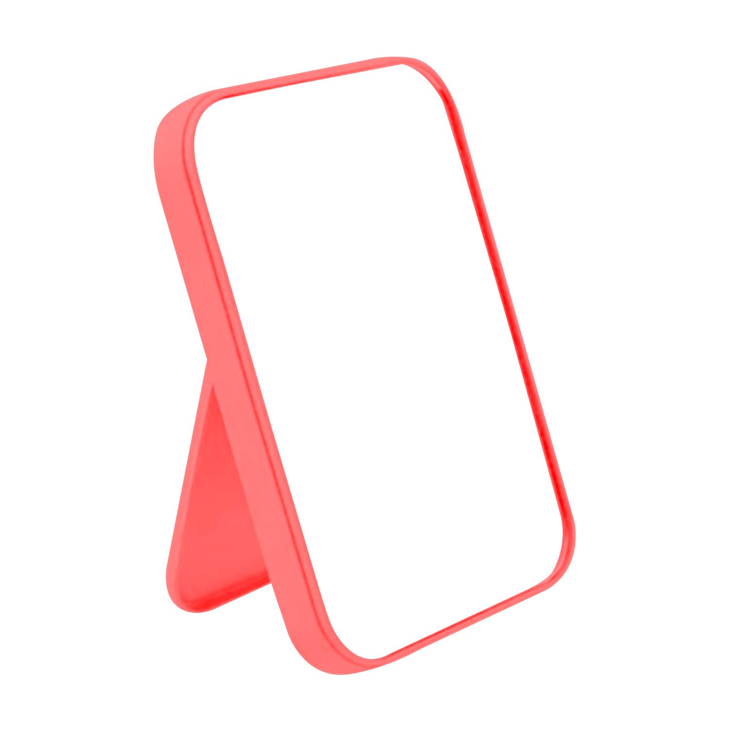 CoobbarDesktop Makeup Mirror,Foldable Makeup Mirror Simple Portable Princess Mirror Square Mirror Makeup Mirror for Women (Red)