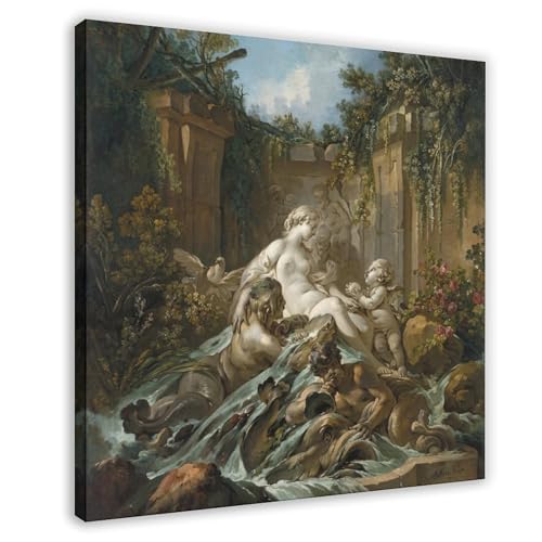 Impression sur toile Fontaine de Vénus Boucher Rococo Renaissance 30x30 cm