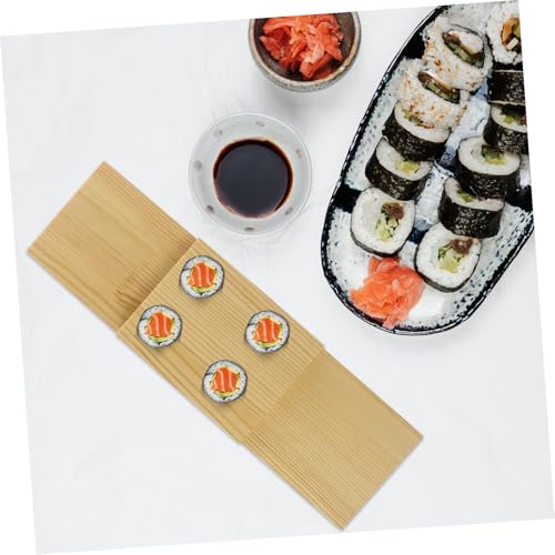 Plato de sushi de madera estilo rústico miniatura 2