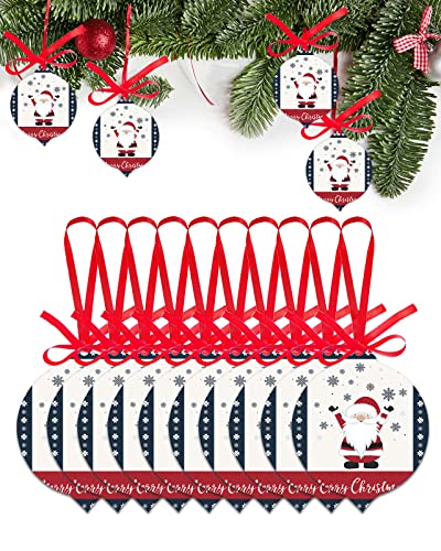 Christmas Ornaments 2022, Merry Christmas Cute Dwarf Double-Sided Xmas Hanging Ornaments 10 Pack, White Black Snowflake Christmas Tree Decorations Ornament For Party/Wedding Décor 3.7"X3" #TOP10