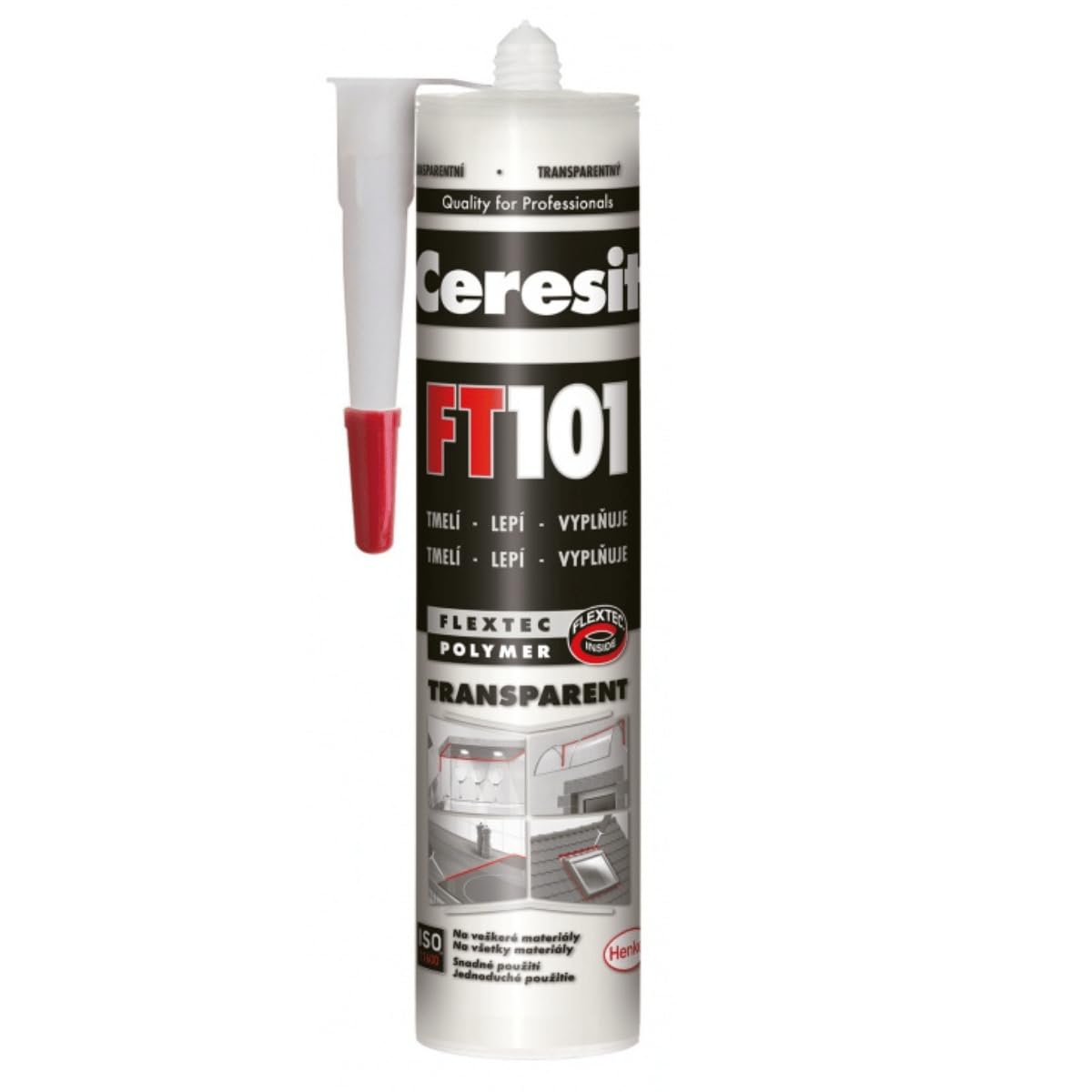Adhesivo de construcción Polymer FT101 transparente, sellador profesional, sellado eficaz para construcción, se adhiere a superficies húmedas, resistente a los rayos UV y a la intemperie, antihongos