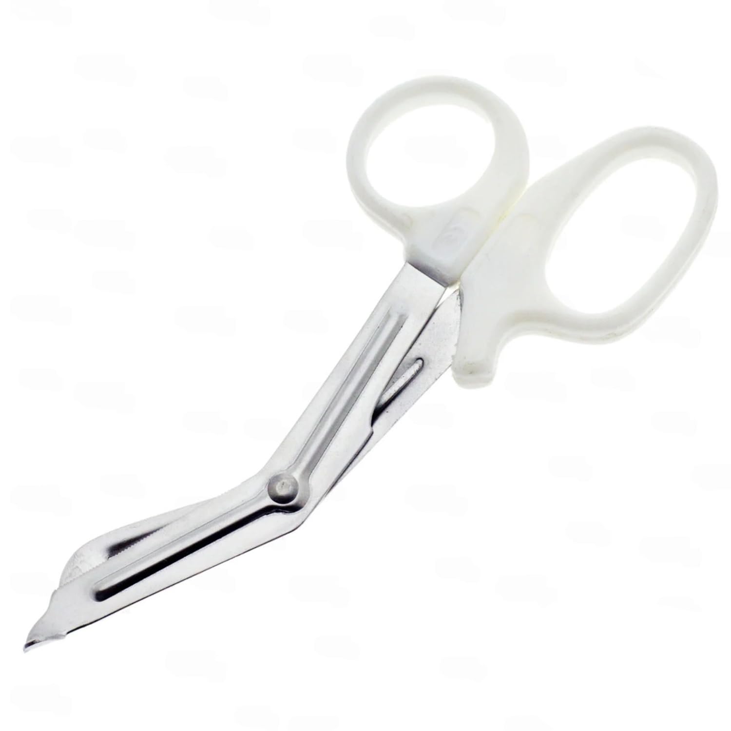 YNR Medical Scissors – Stainless Steel First Aid Scissors, Curved Paramedic with Serrated Blade, Trauma & Nurse Scissor for EMT, EMS, Vets, Nursing Use | (White) 5.5 Inches