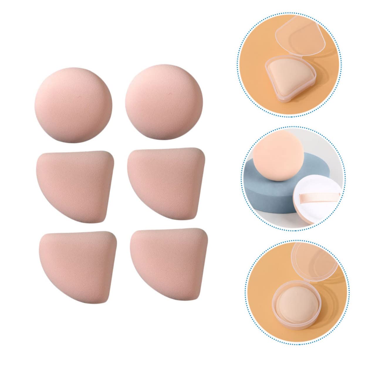 Beavorty Pz soffio a cuscino d'aria dischetti di cotone per il viso soffi morbidi fard in crema portatile Piumini da cipria portatili accessori per il trucco