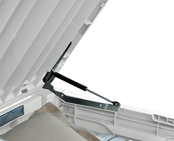 Keter - Baule da Giardino Brightwood Poolbox, capacità 454 Litri 145x69,7x60,3 Centimetri - 3