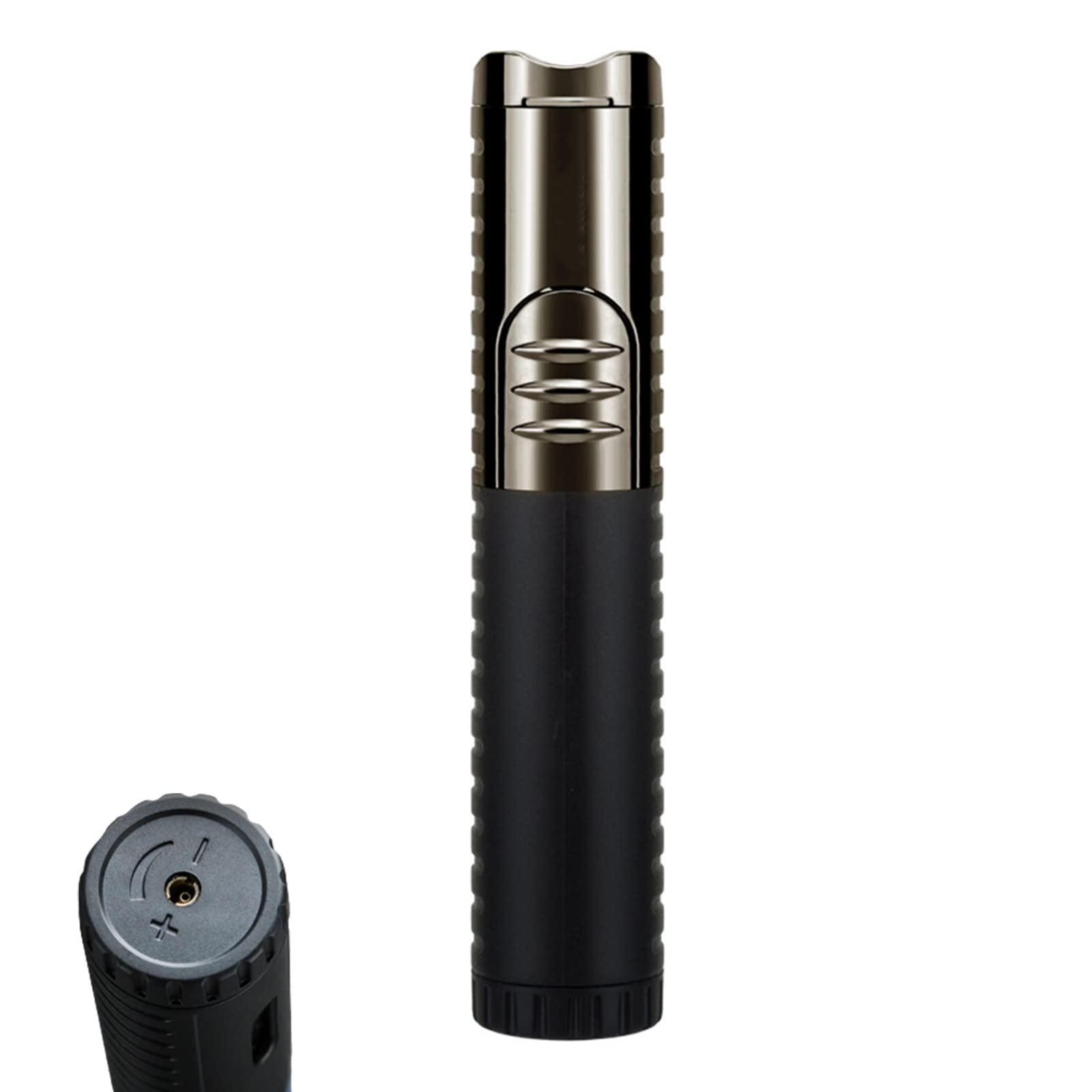 Encendedor de Gas 1 Jet Butano Antorcha Encendedor Power Flame Pen Encendedores Recargables Ajustables Accesorios para Fumar Portátiles Gadgets para Hombres