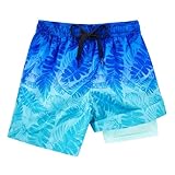 【Nouveau design de boxer doublé de compression】 Le short de bain a une doublure de compression douce et soyeuse qui est une doublure de boxer légère, ultra résistante et anti-frottements pour offrir respirabilité et soutien dans les moments où votre enfant en a le plus besoin. Il pourrait protéger votre peau des égratignures et empêcher de coller à votre peau lorsque le short est trempé.