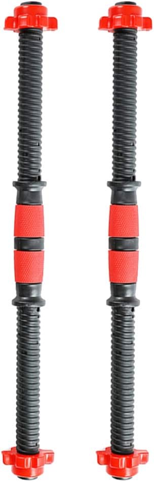 2pcs Fitness Dumbbell Bars Durable Dumbbell Handle Weight Lifting Spinlock Collar Set with 4pcs Nuts Handle Bars for Strength Training Sport Workout Gym (Random Color)