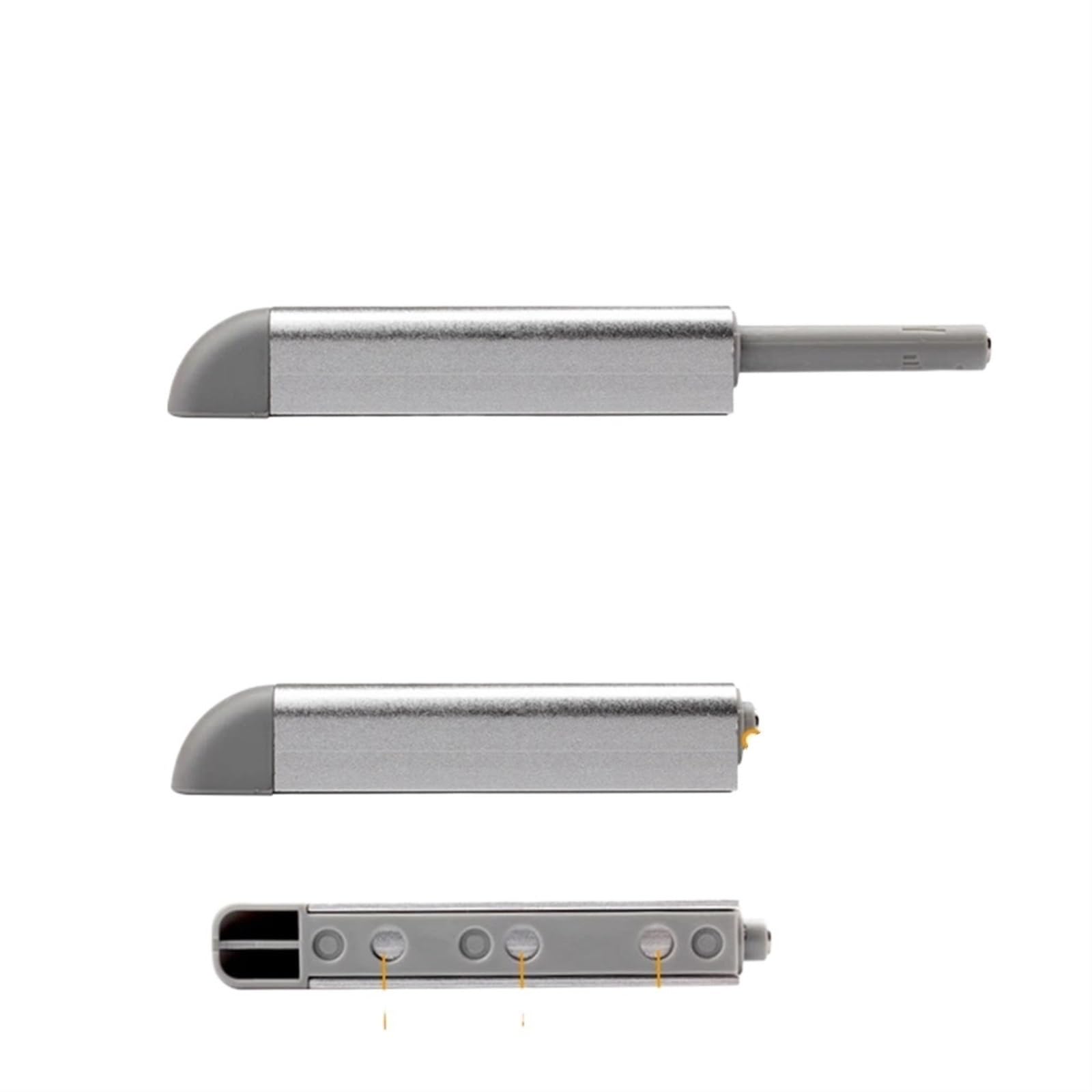 Kjbdqqh Silver Catches 3Pcs Invisible Cabinet Catches Push To Open Touch Release Door Catch Latch Hinge For Cupboard Drawer Damper Buffers For Door(Silver)