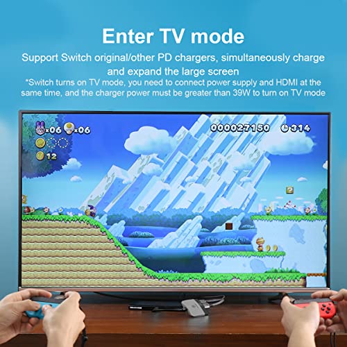 Switch Dock For Nintendo Switch Oled, Hagibis Portable Tv Dock Charging Docking Station With Hdmi And Usb 3.0 Port Replacement Base Dock Set Type C To Hdmi Tv Adapter For Macbook Pro Air (Black Grey) #TOP2