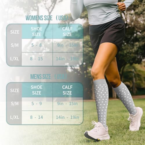 Image of COOLOVER Copper Compression Socks for Women and Men(6 Pairs)-Best Support for Running, Athletic, Travel