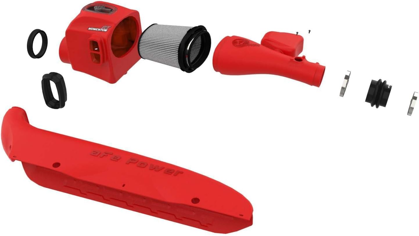 aFe POWER Momentum GT Cold Air Intake System w/Pro DRY S Filter, #51-76005-R, Red