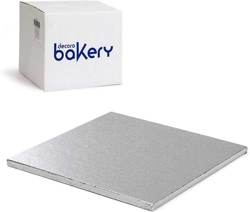 Cakeboard Decora &Oslash;40cm - Sottotorta In Cartone Rivestito Alluminio, Altezza 1.2cm, Confezione Da 10 Pezzi
