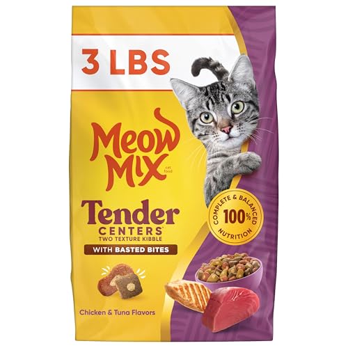 Meow Mix Tender Centers with Basted Bites Chicken & Tuna Flavors Dry Cat Food 3 lb. Bag