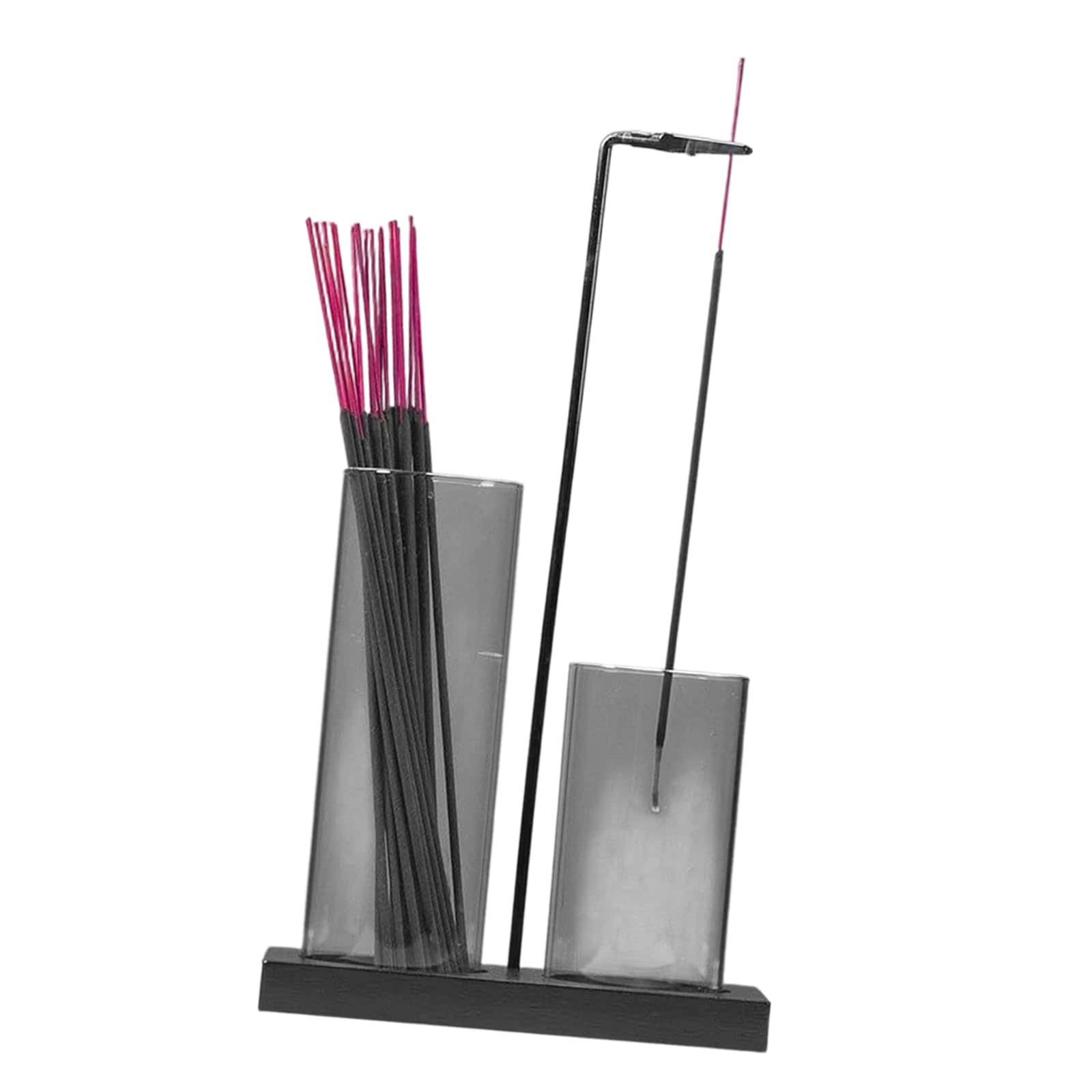 HGENAHGTF Black Wooden Scent Dispenser with Removable Glass Containers for New Scent Distribution Simple Stove
