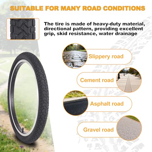 20 x 2.125 Inch Bicycle Tires and Tubes, 20 Inch Bike Tire