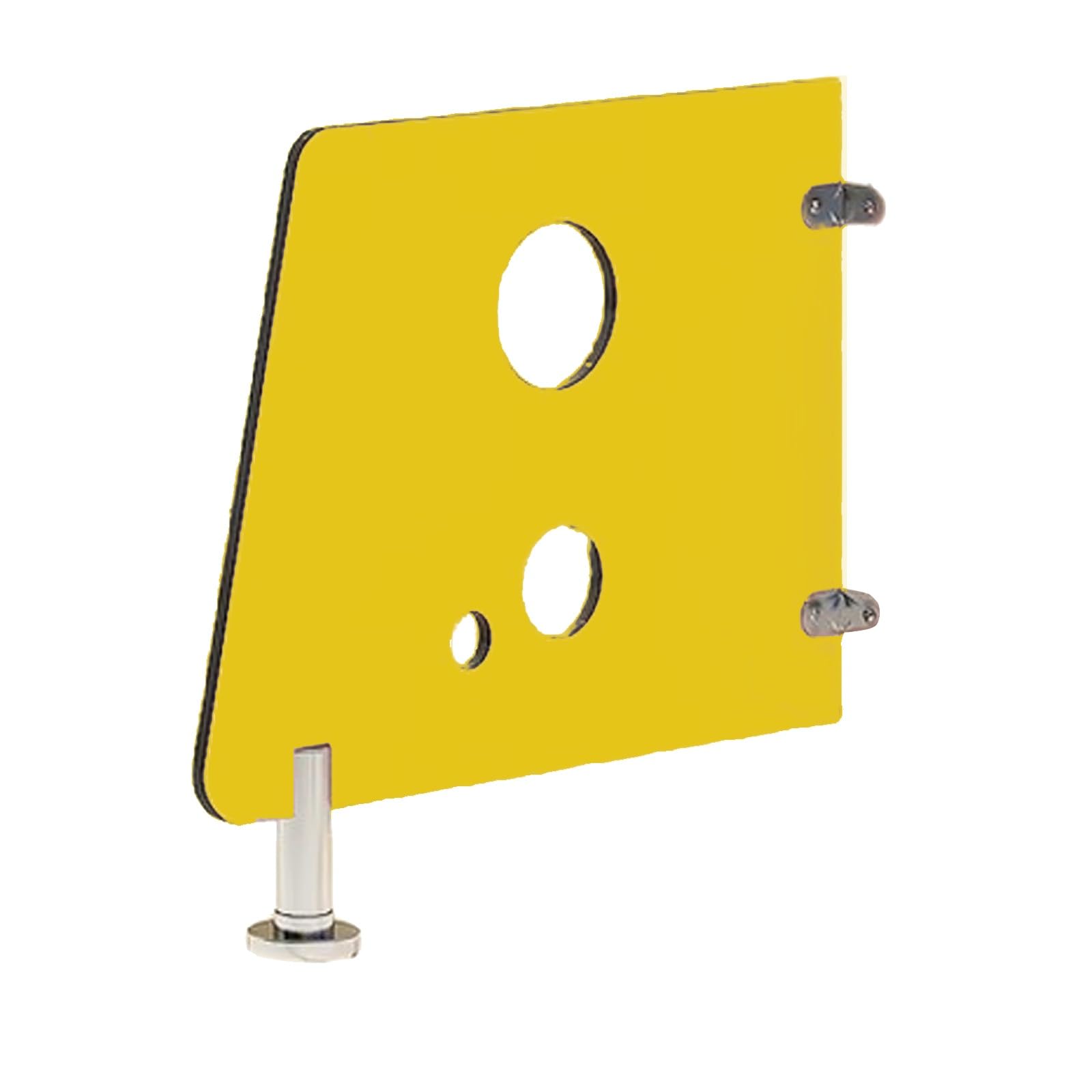 Mampara divisoria de acero inoxidable 304 y panel amarillo resistente para proyectos públicos 6
