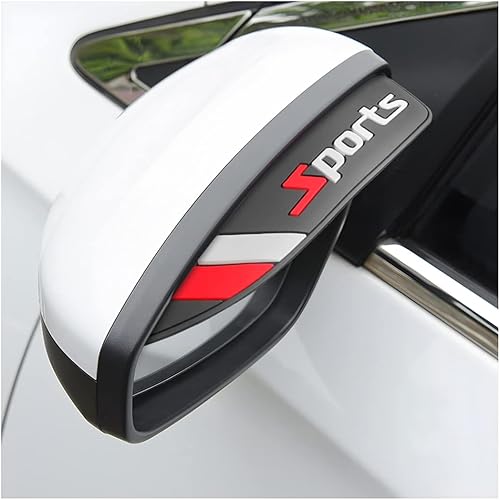 Miniatura 7 de Osilly 2 piezas de protector de visera de lluvia para espejo retrovisor de automóvil, cubierta de cejas de lluvia para espejo lateral, PVC