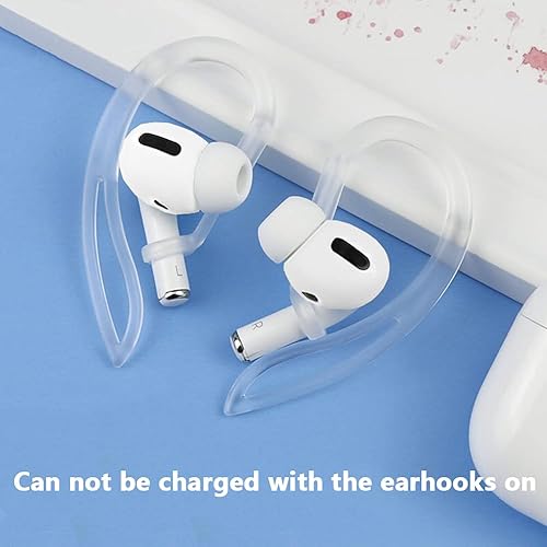 Miniatura 6 de 2 pares de ganchos para las orejas compatibles con AirPods Pro 3 2 1 Gen, soporte ajustable multidimensional para orejas (blanco + transparente)