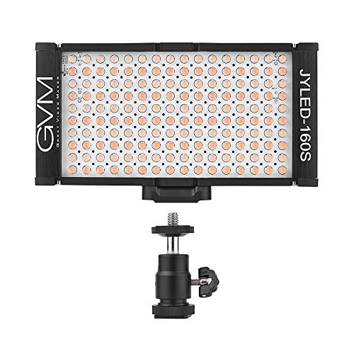 Docooler GVM 160 LED Light Dimmable Ultra High Power Bi-Color Temperature 2300K-6800K Panel